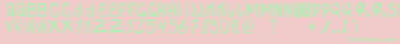 ZdarxSimpl Font – Green Fonts on Pink Background