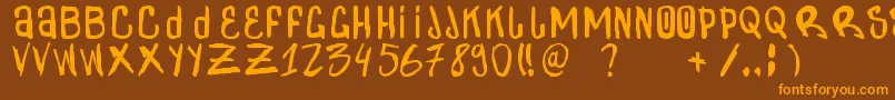 ZdarxSimpl Font – Orange Fonts on Brown Background