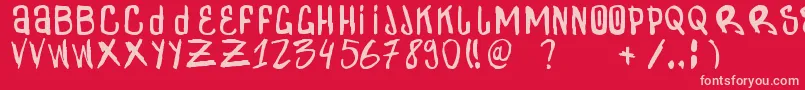 ZdarxSimpl Font – Pink Fonts on Red Background