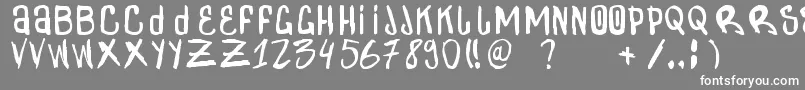 フォントZdarxSimpl – 灰色の背景に白い文字