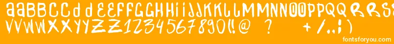 ZdarxSimpl-Schriftart – Weiße Schriften auf orangefarbenem Hintergrund