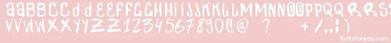 ZdarxSimpl Font – White Fonts on Pink Background