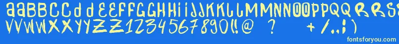 ZdarxSimpl Font – Yellow Fonts on Blue Background