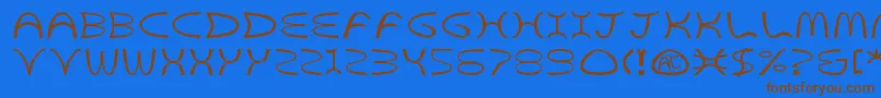 Goldarc2 Font – Brown Fonts on Blue Background