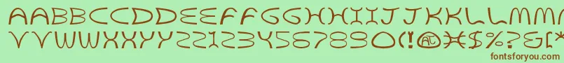 Goldarc2 Font – Brown Fonts on Green Background