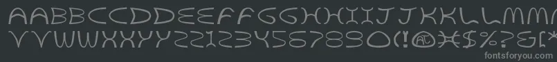 Goldarc2 Font – Gray Fonts on Black Background