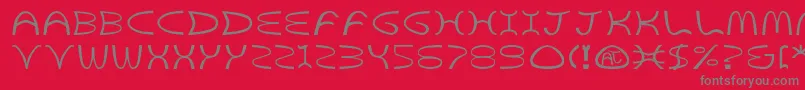 Goldarc2 Font – Gray Fonts on Red Background