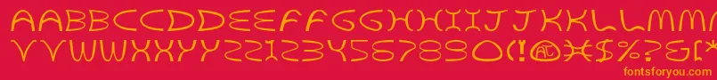 Goldarc2 Font – Orange Fonts on Red Background