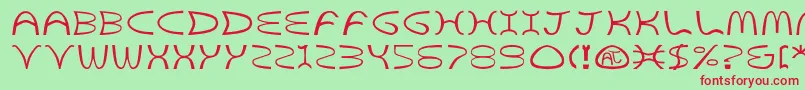 Goldarc2 Font – Red Fonts on Green Background