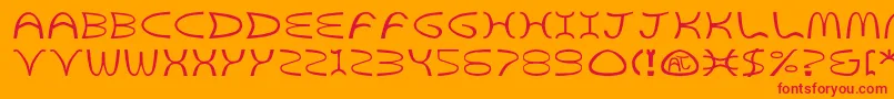 Goldarc2 Font – Red Fonts on Orange Background