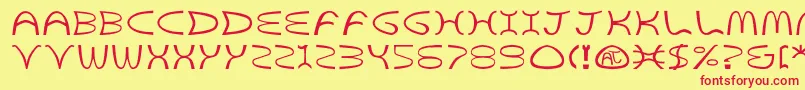 Goldarc2 Font – Red Fonts on Yellow Background