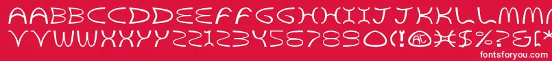 Goldarc2 Font – White Fonts on Red Background