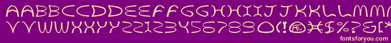 Goldarc2 Font – Yellow Fonts on Purple Background