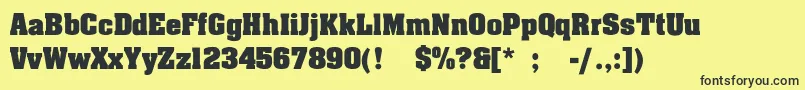 JohnnyLight Font – Black Fonts on Yellow Background