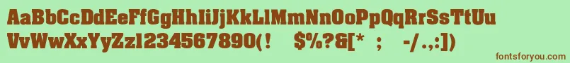 JohnnyLight Font – Brown Fonts on Green Background