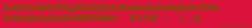 JohnnyLight Font – Brown Fonts on Red Background