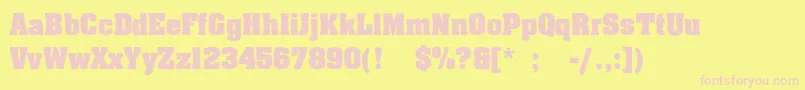 JohnnyLight Font – Pink Fonts on Yellow Background