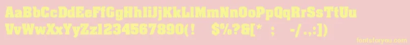JohnnyLight-Schriftart – Gelbe Schriften auf rosa Hintergrund