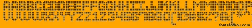 TheLedDisplaySt Font – Black Fonts on Orange Background