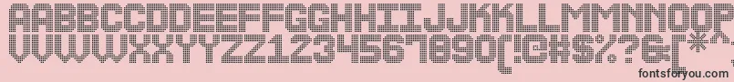 TheLedDisplaySt Font – Black Fonts on Pink Background