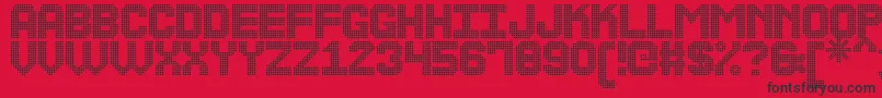 TheLedDisplaySt Font – Black Fonts on Red Background