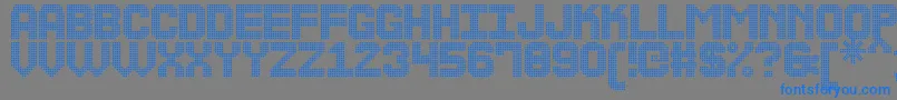 TheLedDisplaySt Font – Blue Fonts on Gray Background