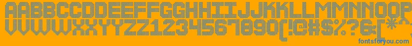 TheLedDisplaySt Font – Blue Fonts on Orange Background