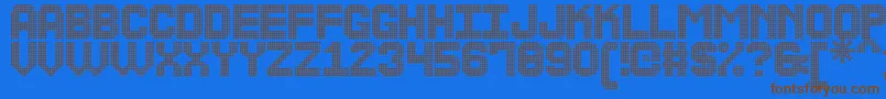 TheLedDisplaySt Font – Brown Fonts on Blue Background