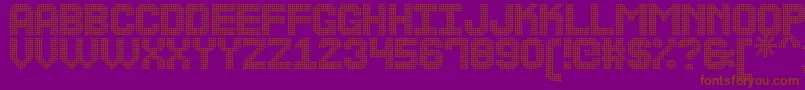 TheLedDisplaySt Font – Brown Fonts on Purple Background