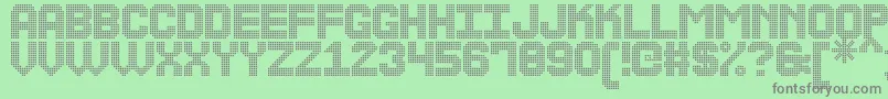 TheLedDisplaySt Font – Gray Fonts on Green Background