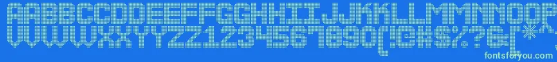 TheLedDisplaySt Font – Green Fonts on Blue Background