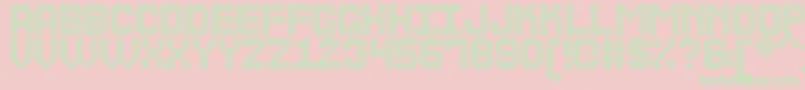 TheLedDisplaySt-Schriftart – Grüne Schriften auf rosa Hintergrund