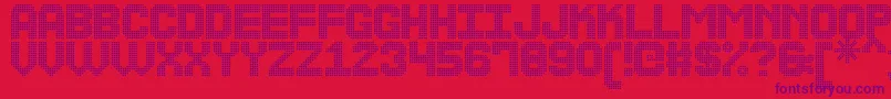 TheLedDisplaySt Font – Purple Fonts on Red Background