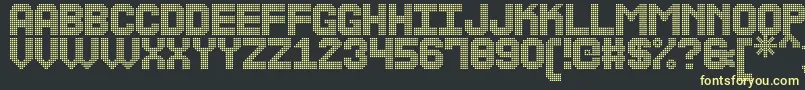 Шрифт TheLedDisplaySt – жёлтые шрифты на чёрном фоне