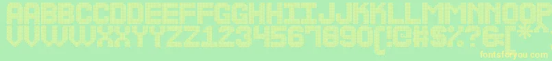 TheLedDisplaySt Font – Yellow Fonts on Green Background