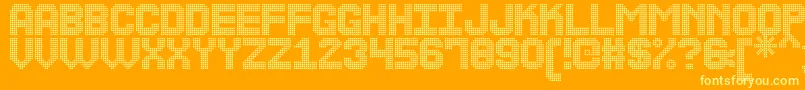 TheLedDisplaySt Font – Yellow Fonts on Orange Background