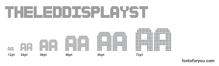TheLedDisplaySt Font Sizes