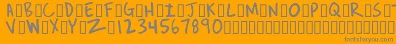 ReverendJosh Font – Gray Fonts on Orange Background