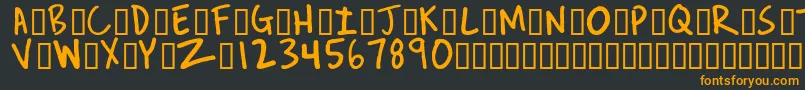 ReverendJosh Font – Orange Fonts on Black Background