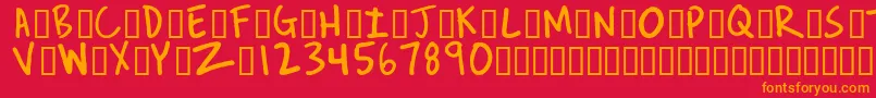 ReverendJosh Font – Orange Fonts on Red Background