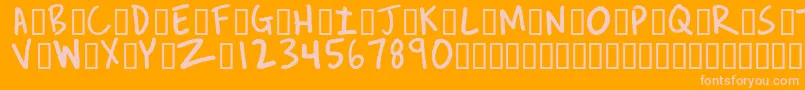 fuente ReverendJosh – Fuentes Rosadas Sobre Fondo Naranja