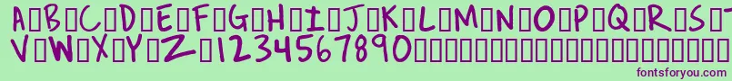 ReverendJosh Font – Purple Fonts on Green Background