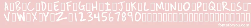 ReverendJosh Font – White Fonts on Pink Background