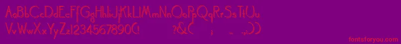 Landsdowne ffy Font – Red Fonts on Purple Background