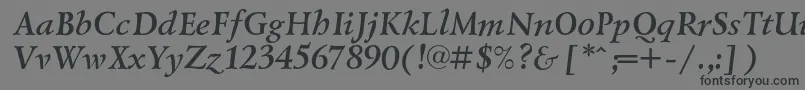 LazurskicBolditalic Font – Black Fonts on Gray Background