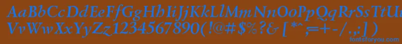 More about LazurskicBolditalic Font LazurskicBolditalic Font – Blue Fonts on Brown Background