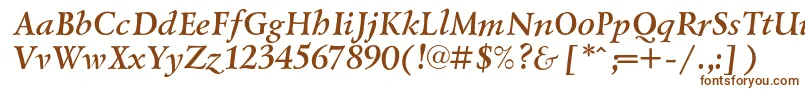 LazurskicBolditalic Font – Brown Fonts on White Background