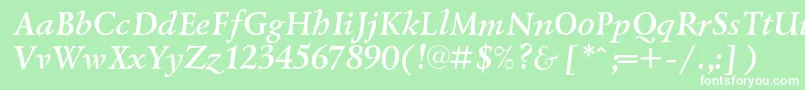 LazurskicBolditalic Font – White Fonts on Green Background