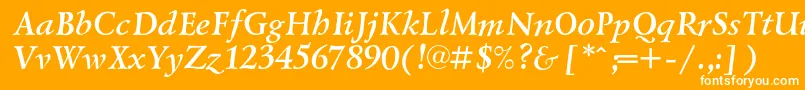 フォントLazurskicBolditalic – オレンジの背景に白い文字