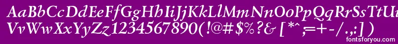 LazurskicBolditalic Font – White Fonts on Purple Background